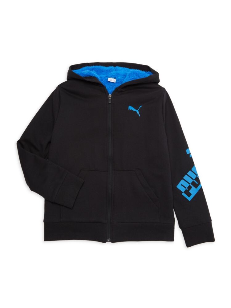 

Толстовка для мальчика на подкладке из искусственного меха Puma, черный