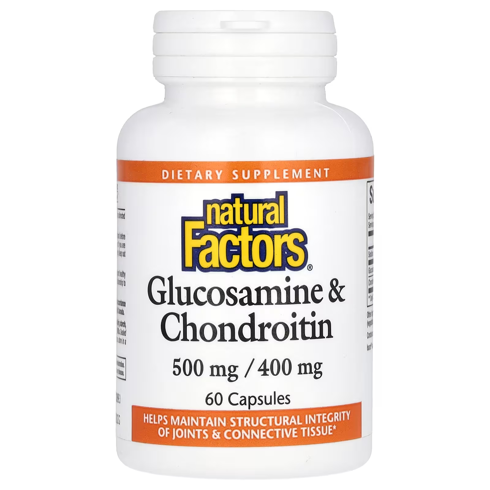 Глюкозамин и Хондроитин Natural Factors, 60 капсул natural factors глюкозамин 500 мг хондроитин 400 мг 60 капсул