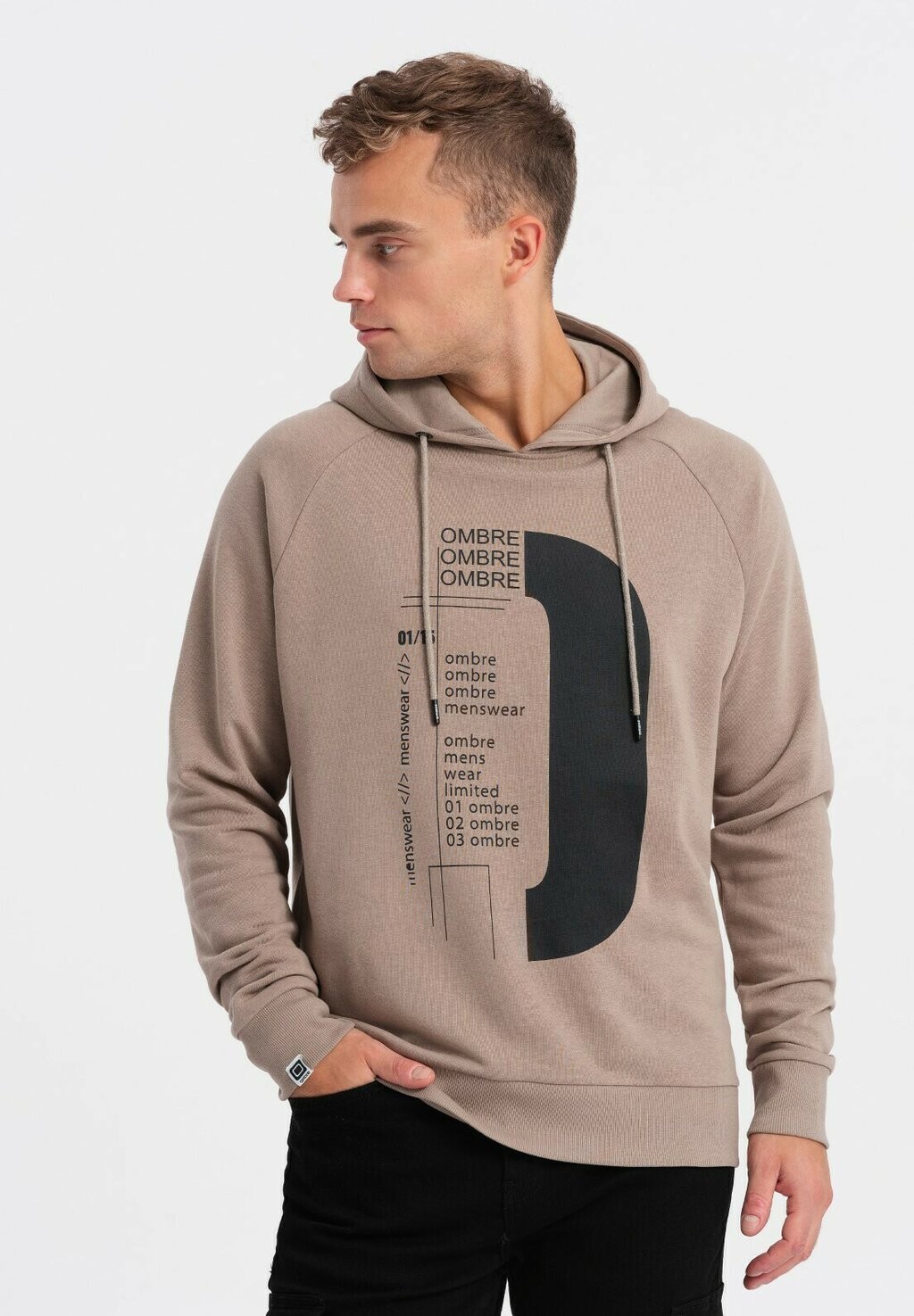

Худи WITH PRINT Ombre, цвет dark beige