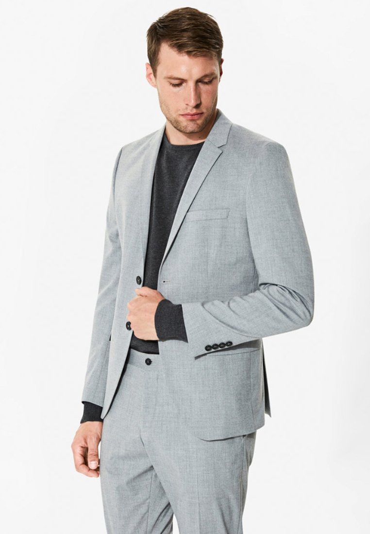 Пиджак Selected Homme, светло-серый светло серый пиджак приталенного кроя selected homme