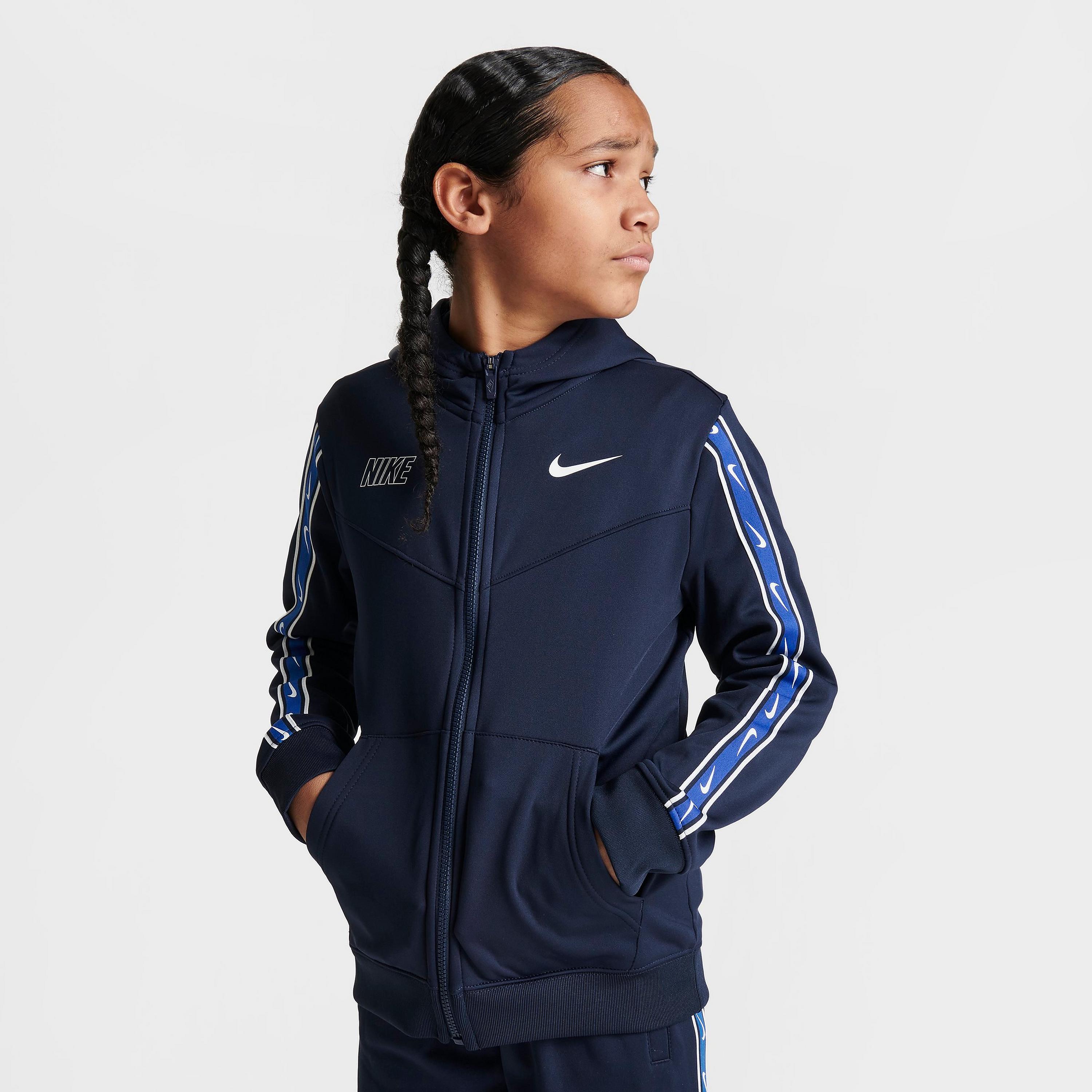 

Толстовка Nike Sportswear с повторяющейся тесьмой и молнией во всю длину для мальчиков, синий