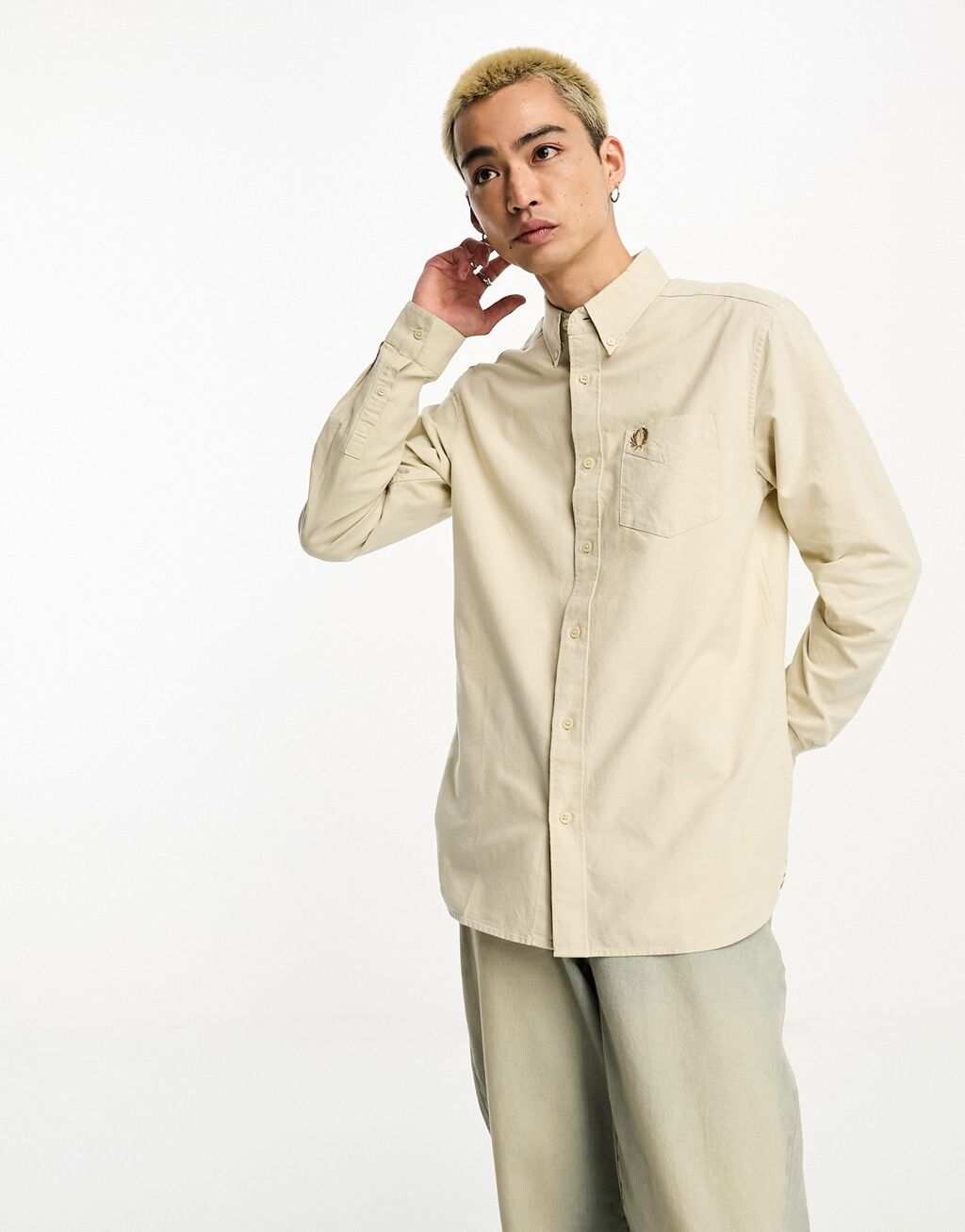 

Оксфордская рубашка с длинными рукавами Fred Perry