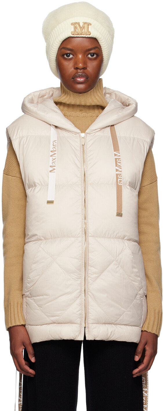 

Бежевый Пуховик The Cube Tresse Песочный Max Mara