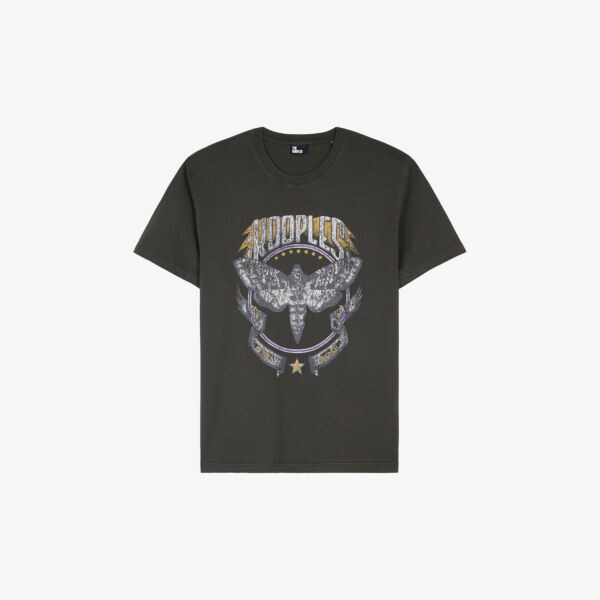 

Хлопковая футболка с графичным принтом The Kooples, зеленый