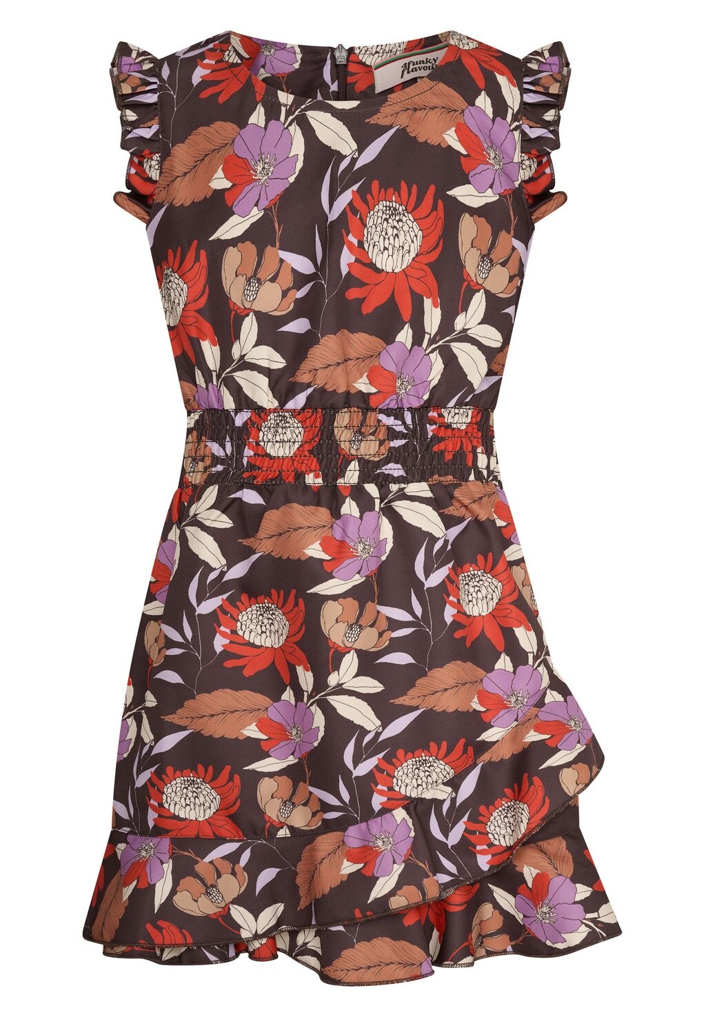 

Повседневное платье CHIC WITH FLOWER PATTERN. 4funkyflavours, цвет brown