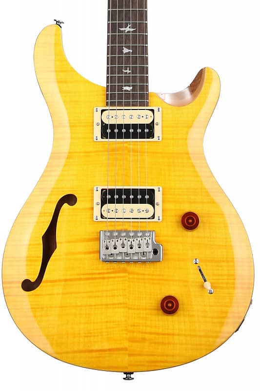 

Электрогитара PRS SE Custom 22 Semi Hollow in Santana Yellow with Gig Bag