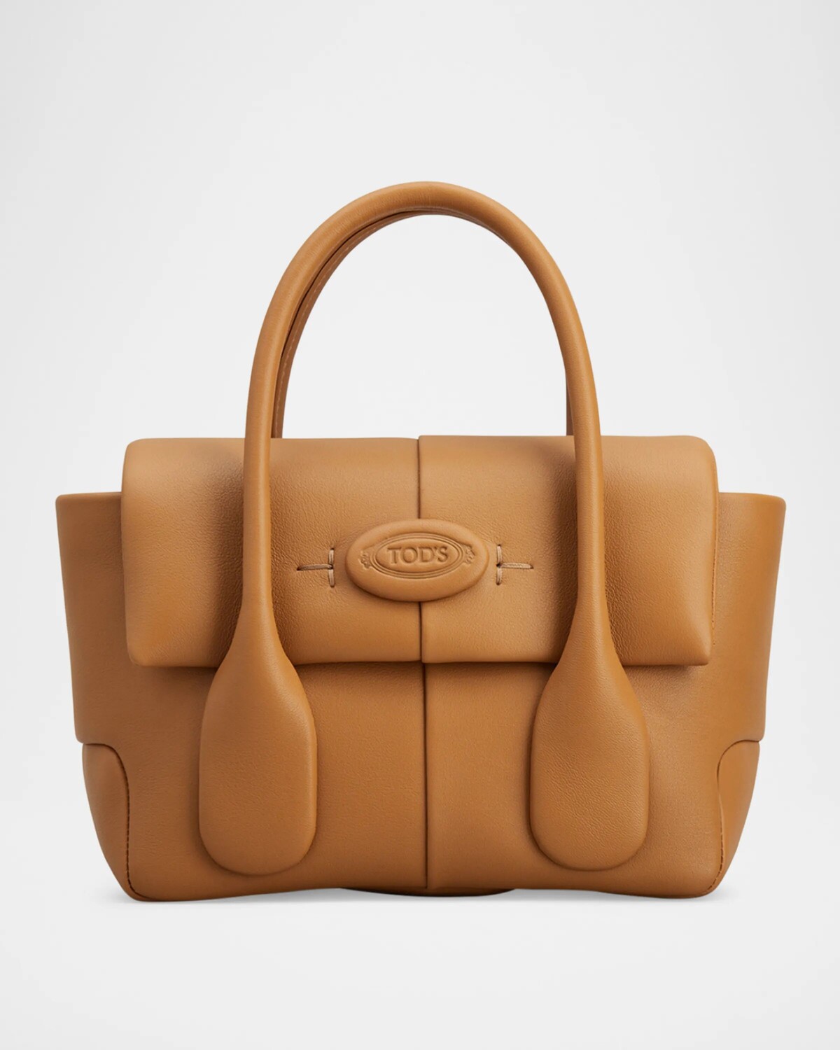 

Кожаная сумка Mini с клапаном и верхней ручкой Tod'S, цвет Cuoio