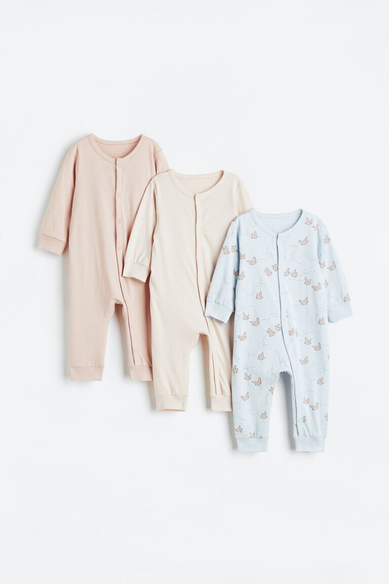 

3 пары хлопковых пижам H&M, синий
