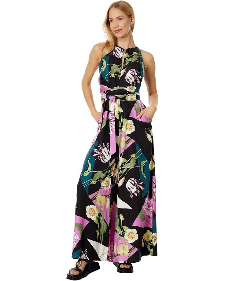 

Комбинезон Ted Baker Maudee Printed Halter Neck Jumpsuit, черный