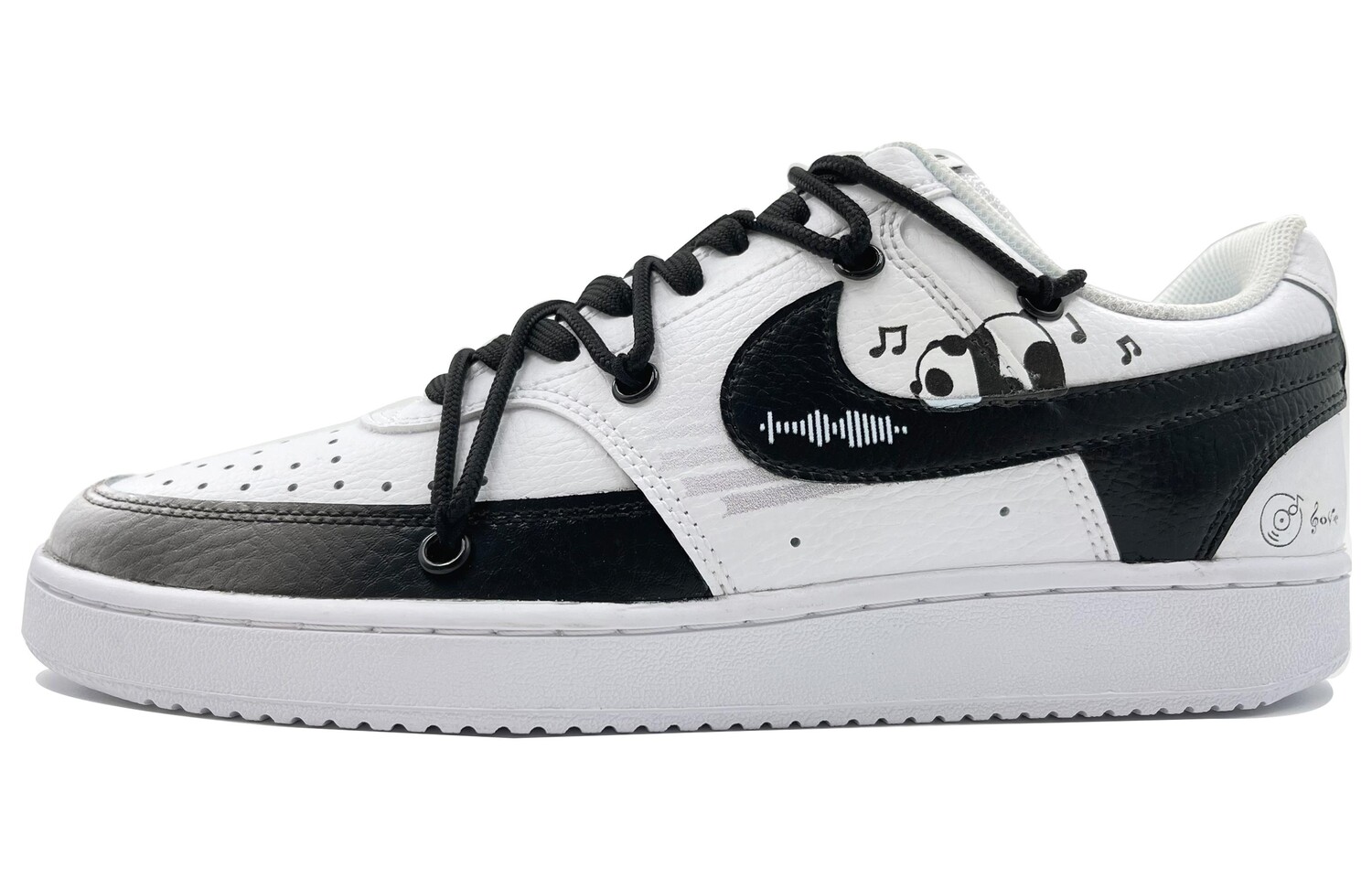 

Кроссовки Nike Court Vision Skateboarding Shoes Women's Low-top Black, белый