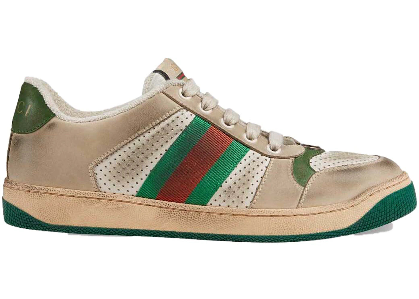 

Кроссовки Gucci Screener Off White, бежевый/красный/зеленый