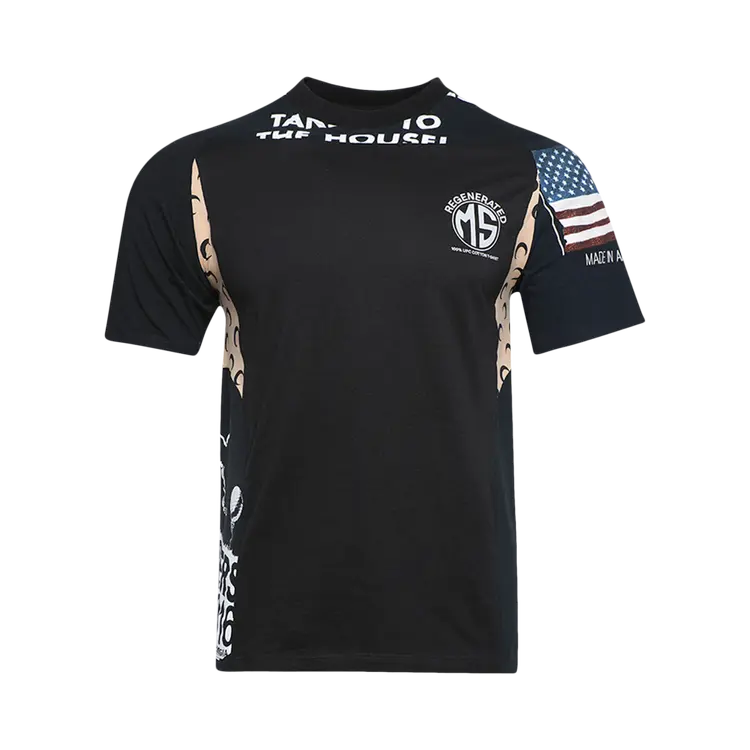 

Футболка Marine Serre Regenerated Graphic Patchwork 'Black', черный