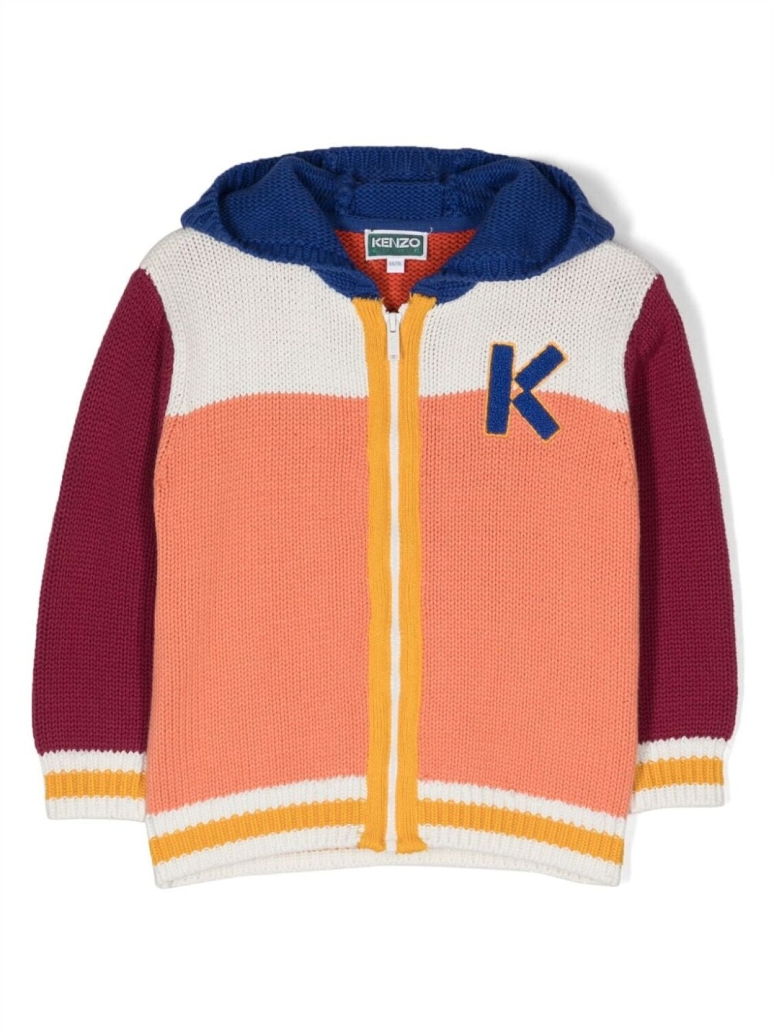 

Kenzo Kids кардиган на молнии со вставками, розовый