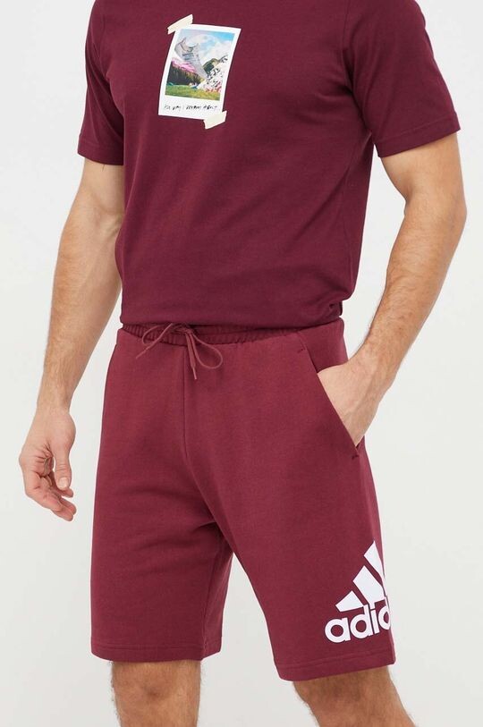

Хлопковые шорты adidas, бордовый