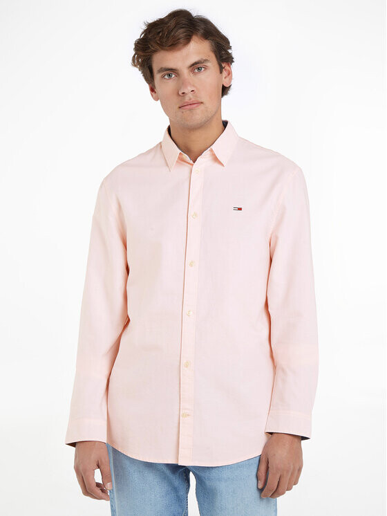 

Рубашка классического кроя Tommy Jeans, розовый