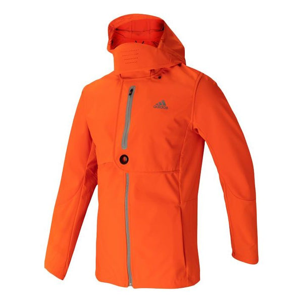 Куртка adidas Wind.Rdy Jkt M Logo Zipper Sports Hooded Jacket Orange, оранжевый