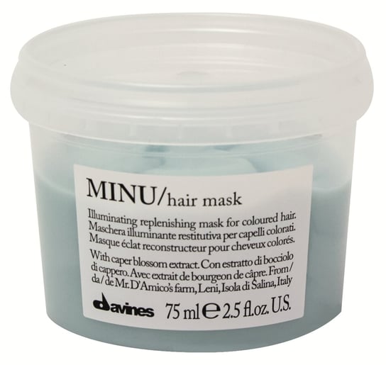 Осветляющая маска для окрашенных волос 75 ​​мл Davines Minu цена и фото