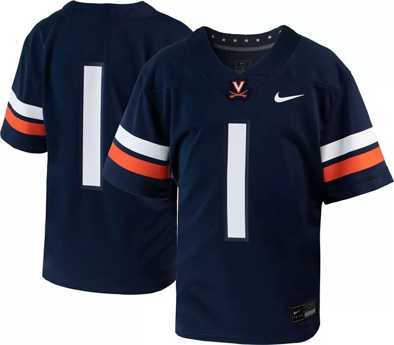 

Синяя футбольная майка Nike Youth Virginia Cavaliers #1 Untouchable Game