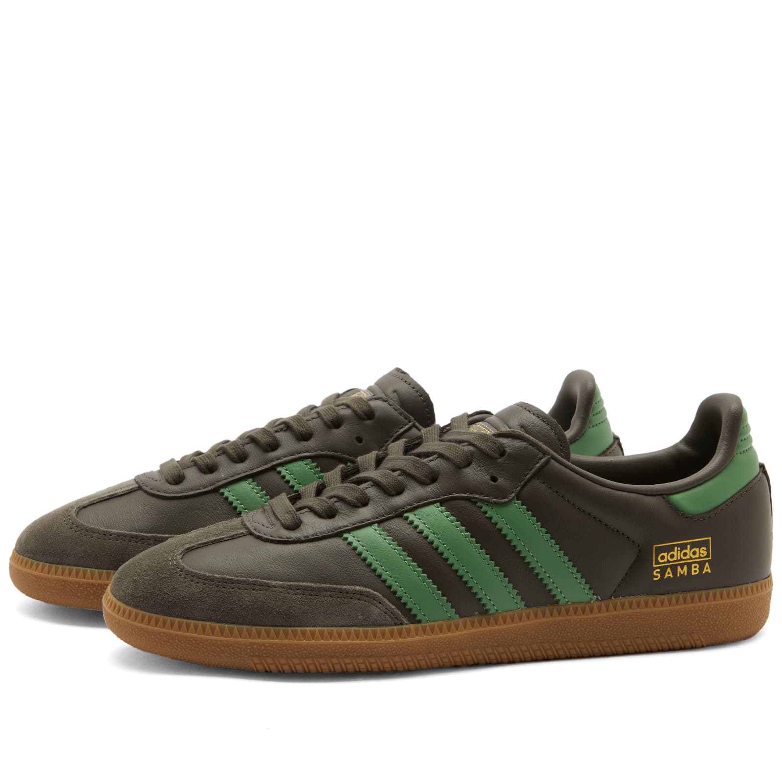 цена Кроссовки Adidas Samba Og, цвет Dark Brown, Preloved Green & Gum