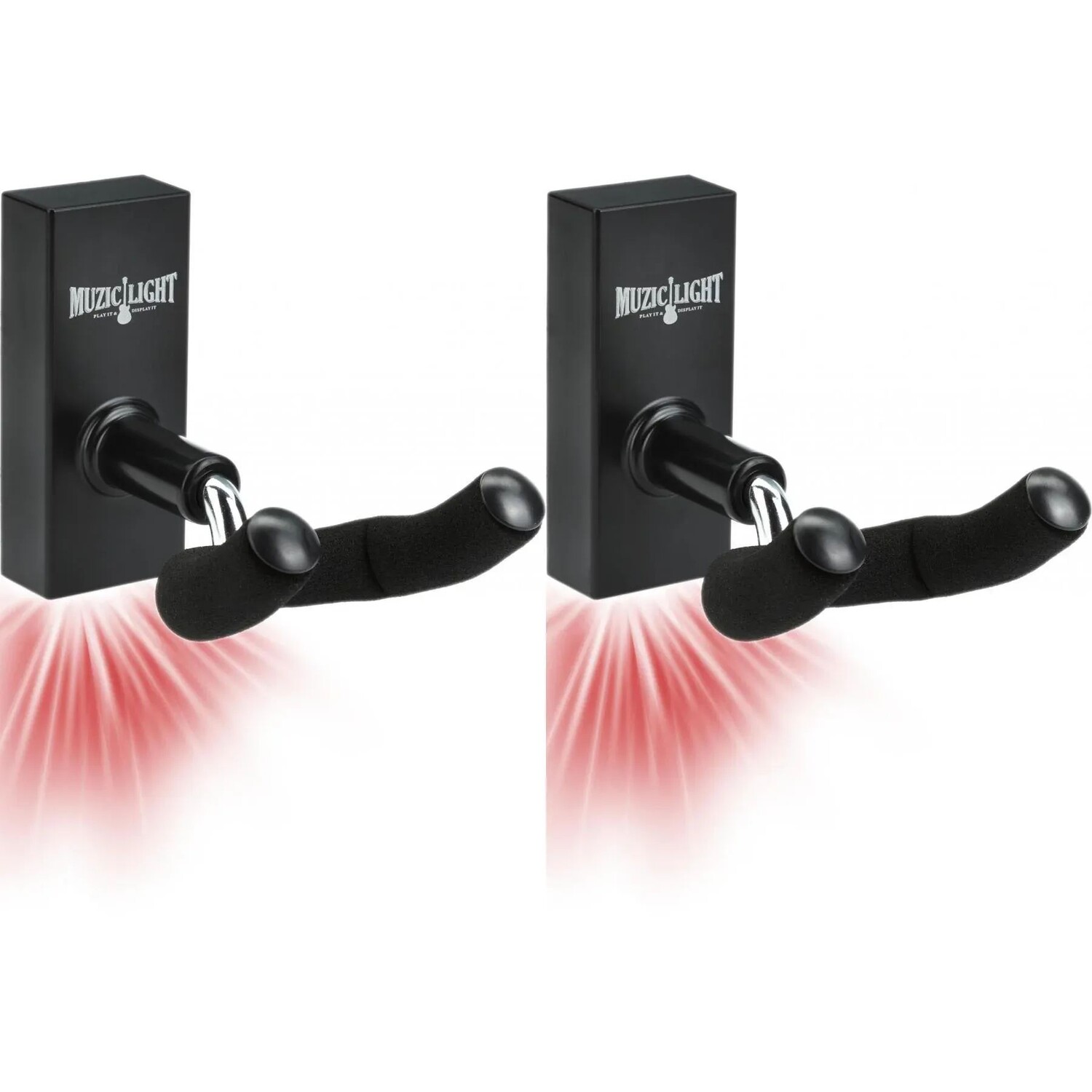 

MuzicLight MZB101, комплект настенных вешалок для гитары, красный