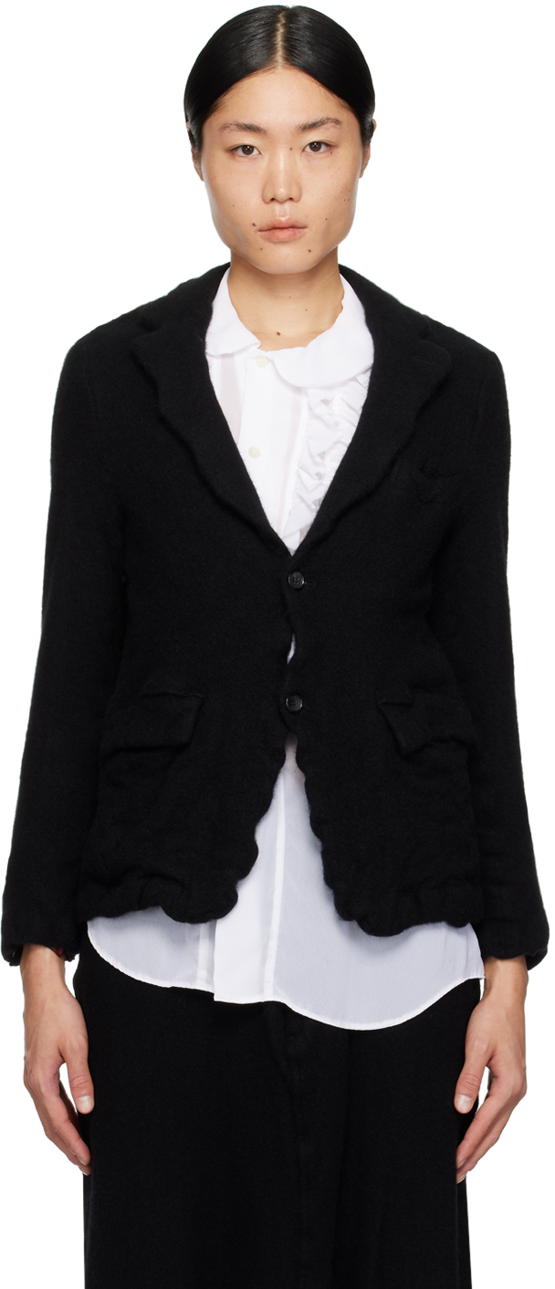 Черный пиджак со вставками Comme Des Garcons