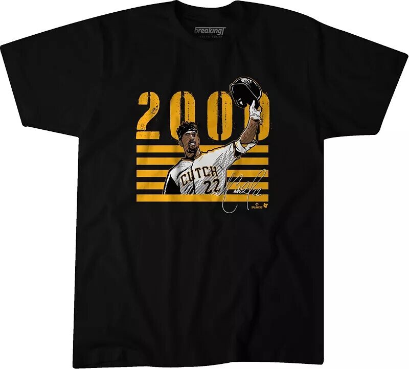 

Мужская черная футболка с рисунком BreakingT Andrew McCutchen 2K Hits