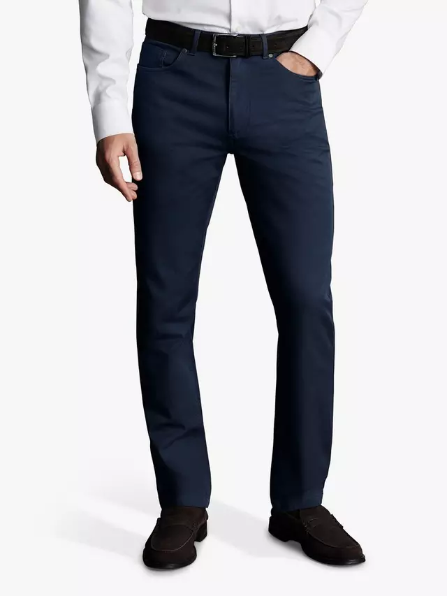 

Джинсы Charles Tyrwhitt Classic Fit 5 Pocket Twill, цвет petrol/blue