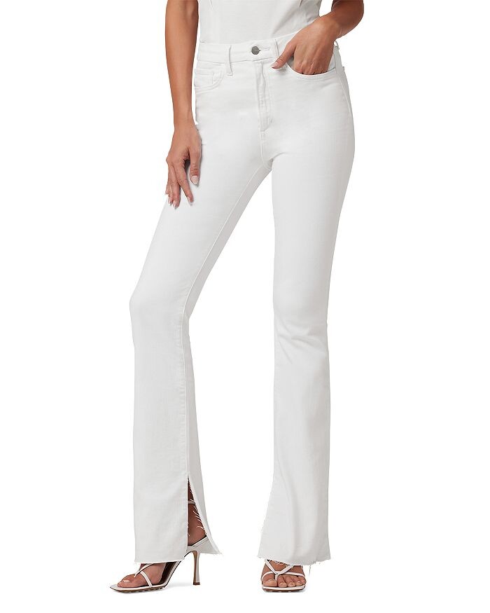 

Белые джинсы с высокой посадкой и разрезом на кромке Hi Honey Joe's Jeans