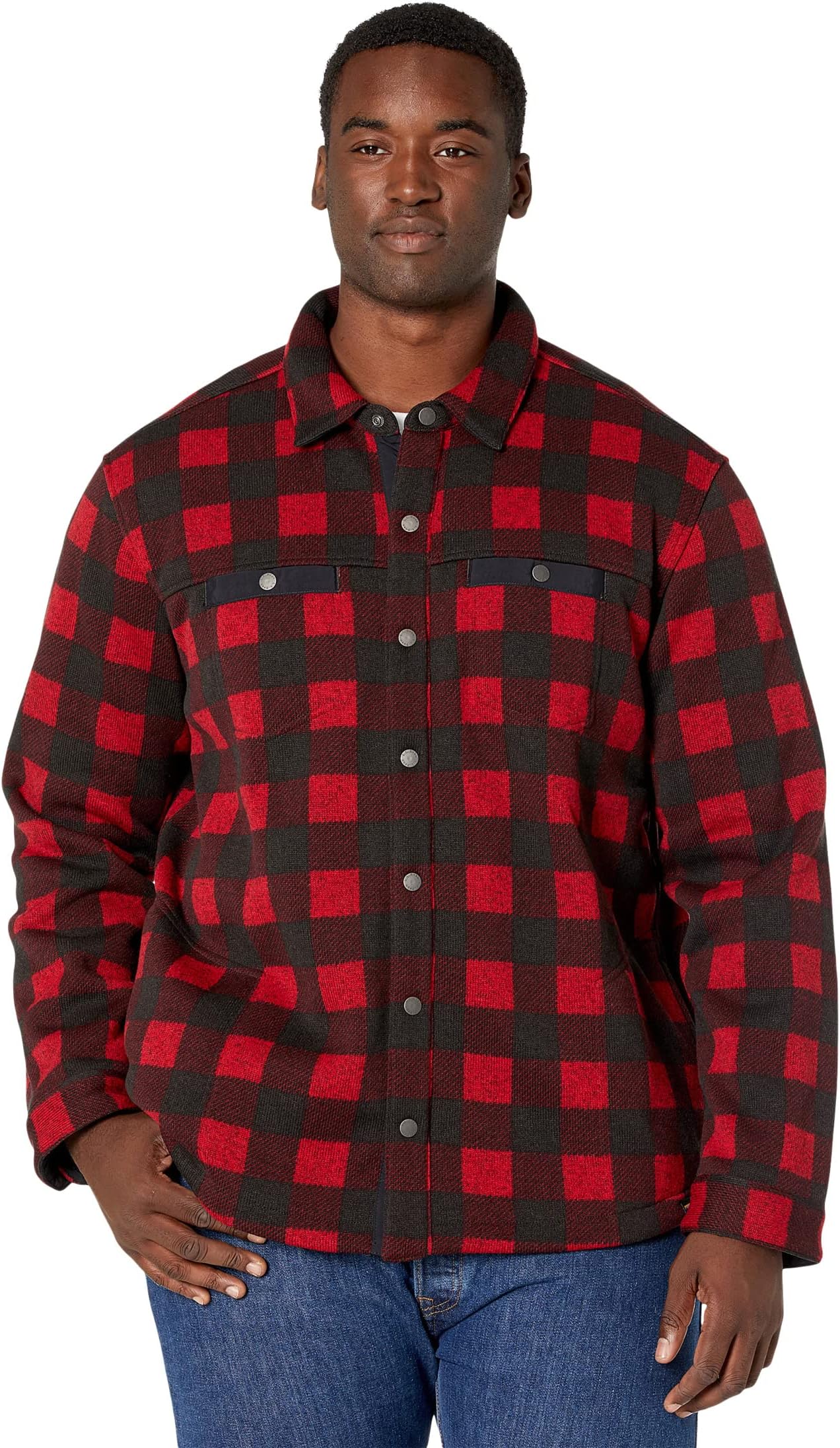 Куртка Sweater Fleece Shirt Jac Print Regular L.L.Bean, цвет Buffalo Plaid Garnet леггинсы plaid gap цвет deep garnet red