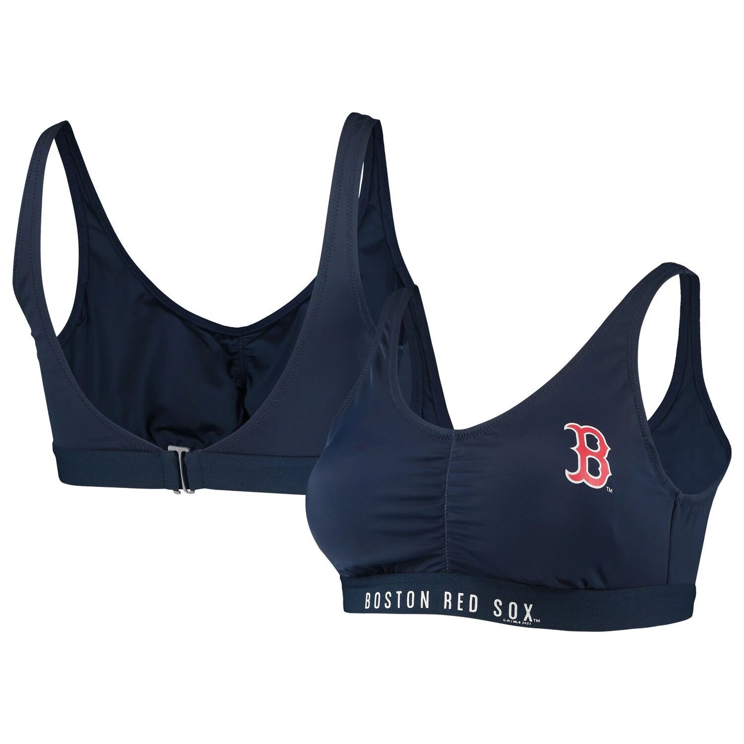 

Женский купальник G-III Sports by Carl Banks Navy Boston Red Sox All-Star Bikini Top G-III