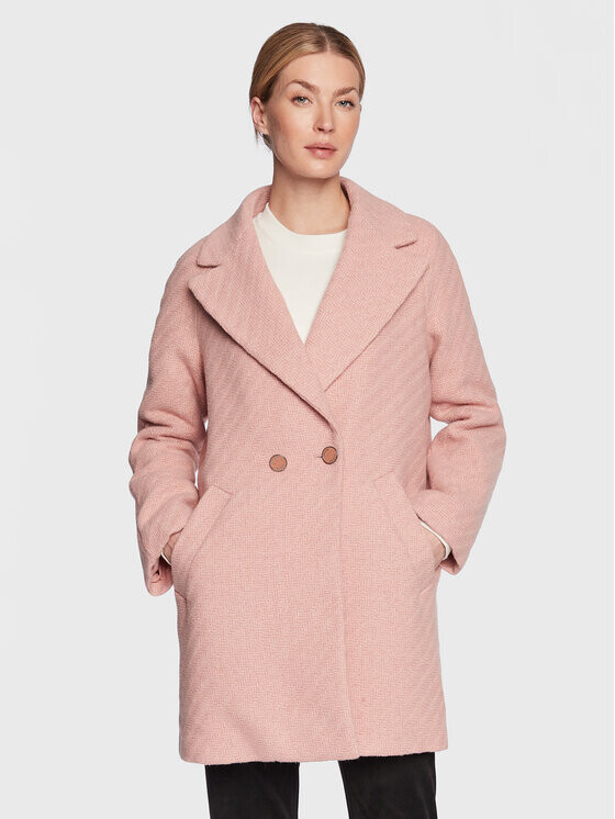 

Переходное пальто свободного кроя Guess, розовый