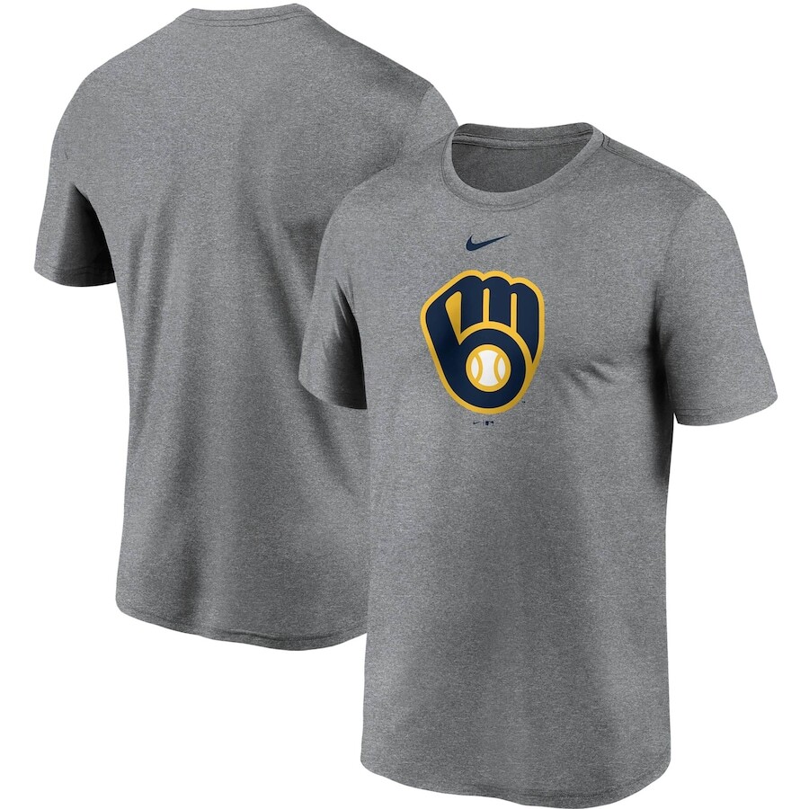 

Футболка с коротким рукавом Nike Milwaukee Brewers, серый