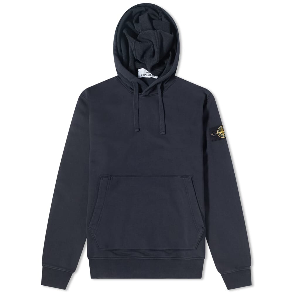 

Толстовка Popover Stone Island, окрашенная в одежде, синий