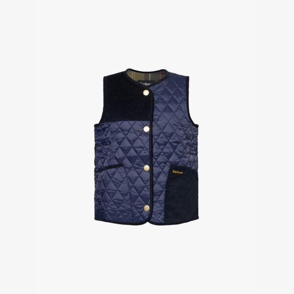 

Стеганый тканый жилет с логотипом Healy Barbour, синий