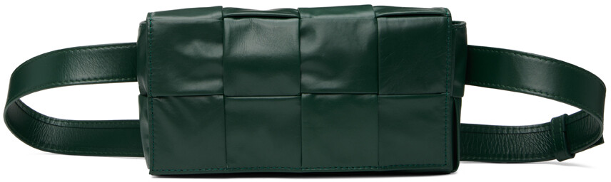 

Зеленая поясная сумка с кассетой Bottega Veneta