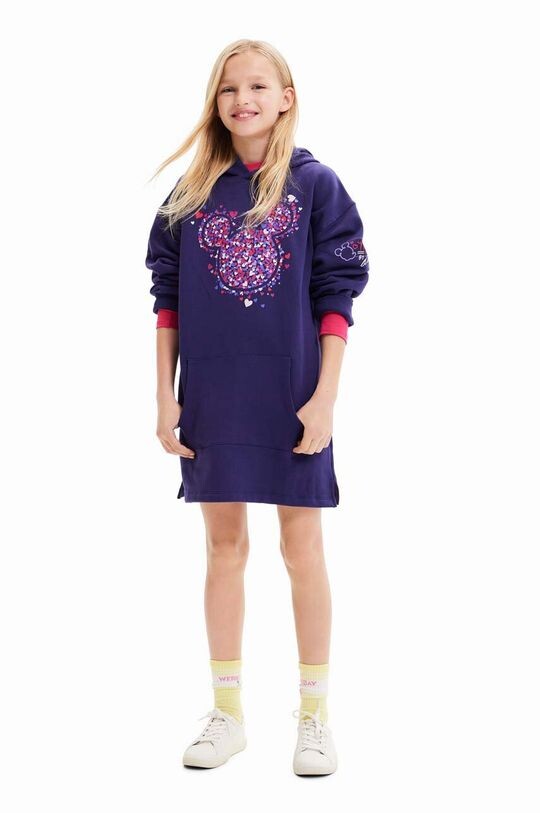 

Детское хлопковое платье Desigual x Disney, темно-синий