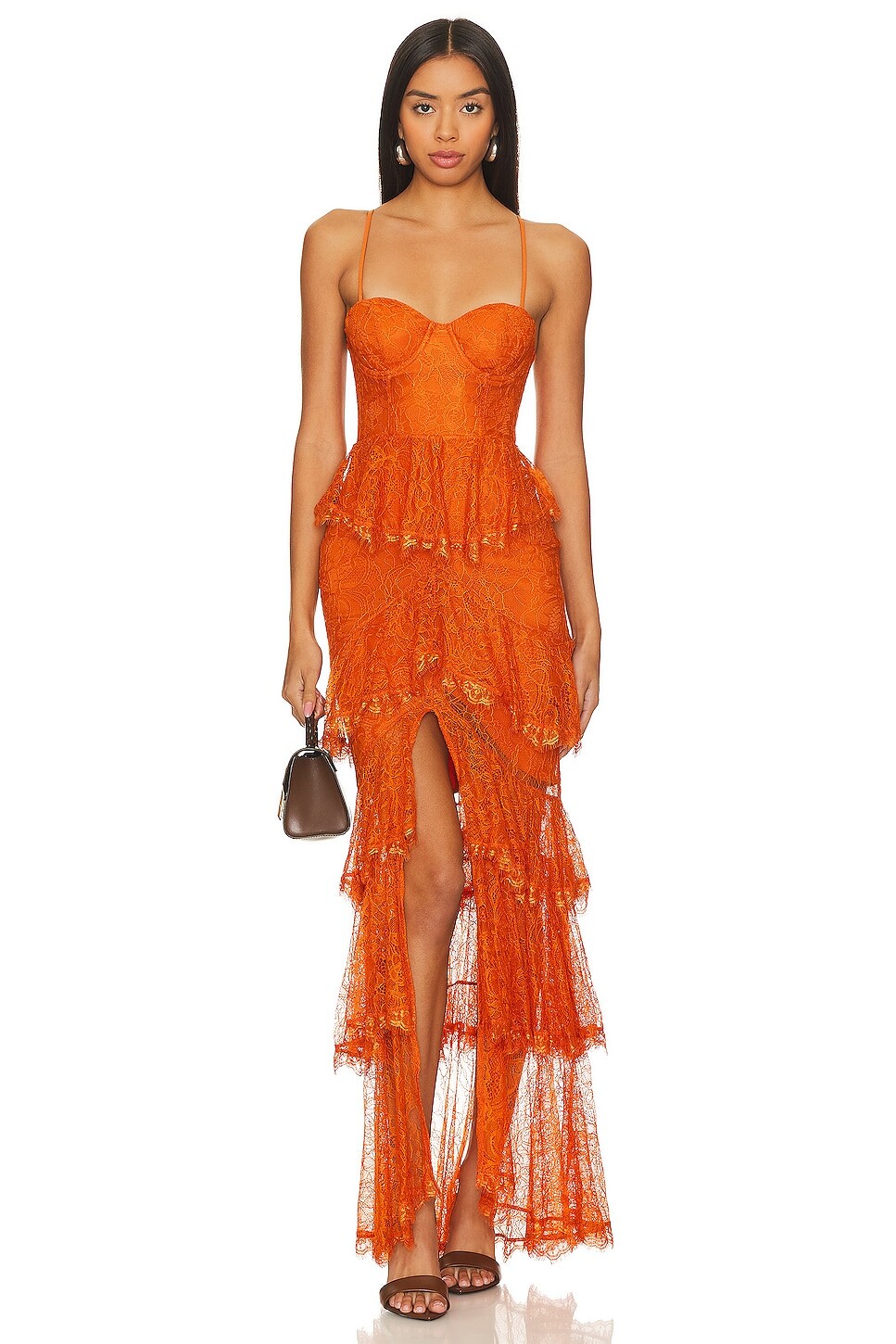 

Платье MAJORELLE Zelda Fitz Gown, цвет Terracotta Orange