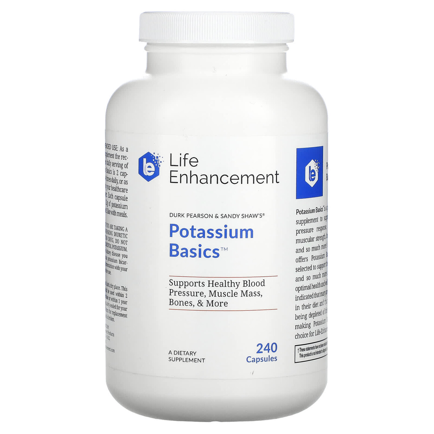 

Potassium Basics, 240 капсул, Life Enhancement