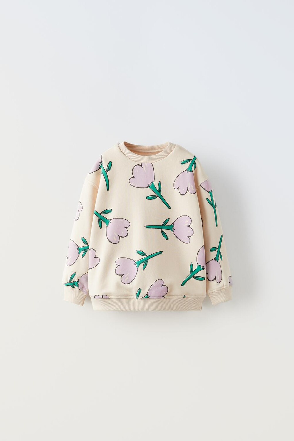 

Худи с принтом ZARA, экрю