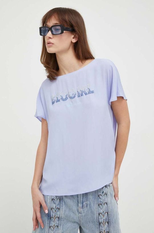 Рубашка с добавлением шелка Blugirl Blumarine, синий