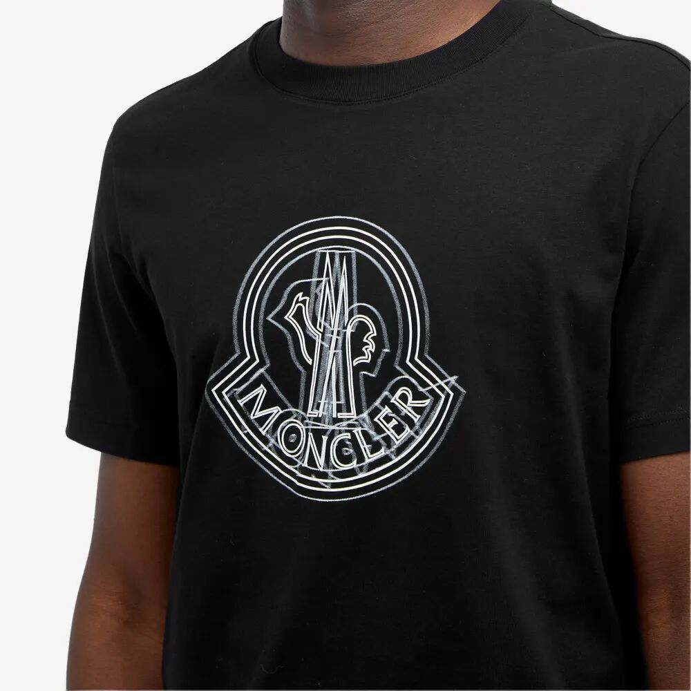 Moncler Футболка с большим логотипом, черный