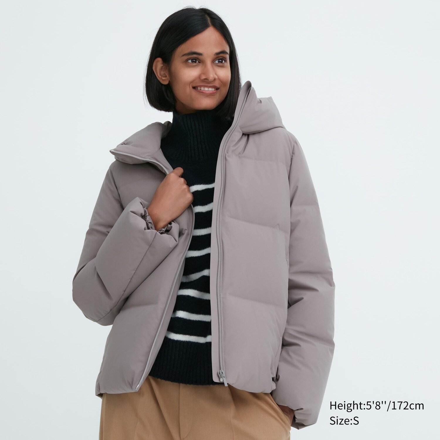 

Парка UNIQLO бесшовная, серый