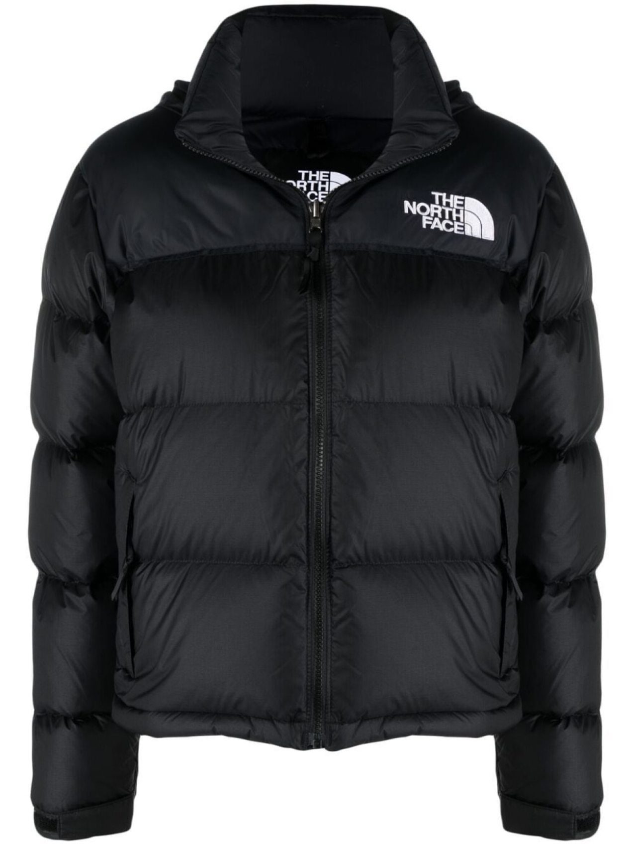 

The North Face пуховик с вышитым логотипом, черный