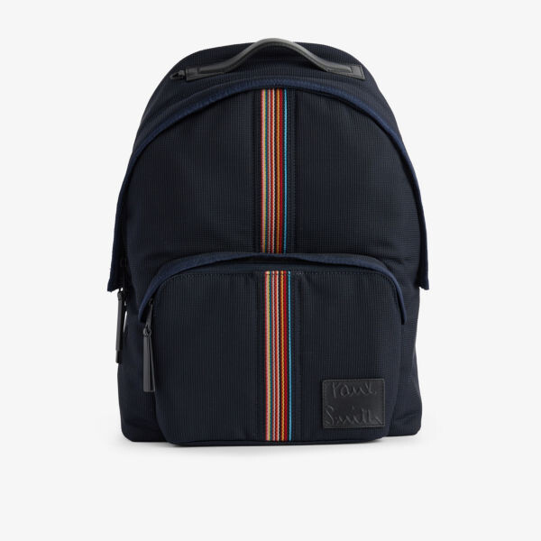 

Тканый рюкзак на молнии с полосатыми вставками Paul Smith, цвет blues