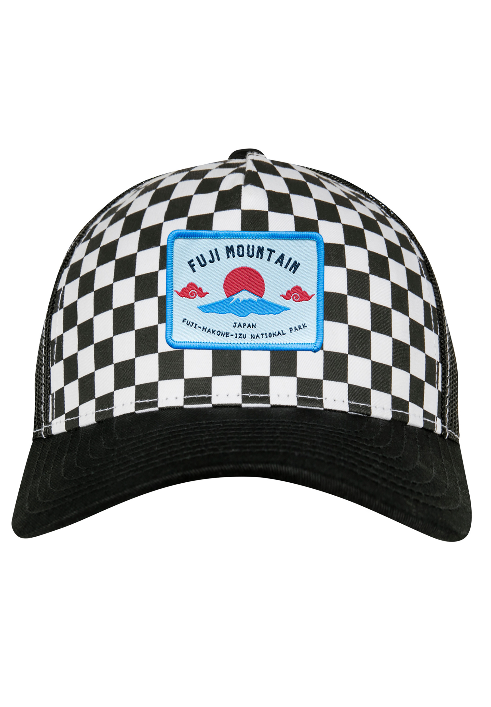 Кепка F4NT4STIC Trucker Cap Schachbrett Fuji Mountain, черный