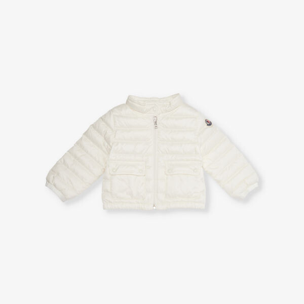 

Пуховик lans с фирменной нашивкой 6-36 месяцев Moncler, цвет natural