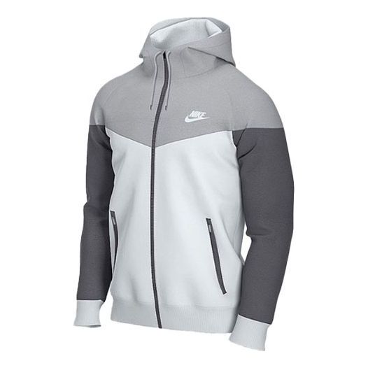 Куртка Nike Contrast Color Stitching Sports hooded Logo Jacket Gray, серый куртка nike patchwork contrast windproof woven hooded jacket for men grey gray серый