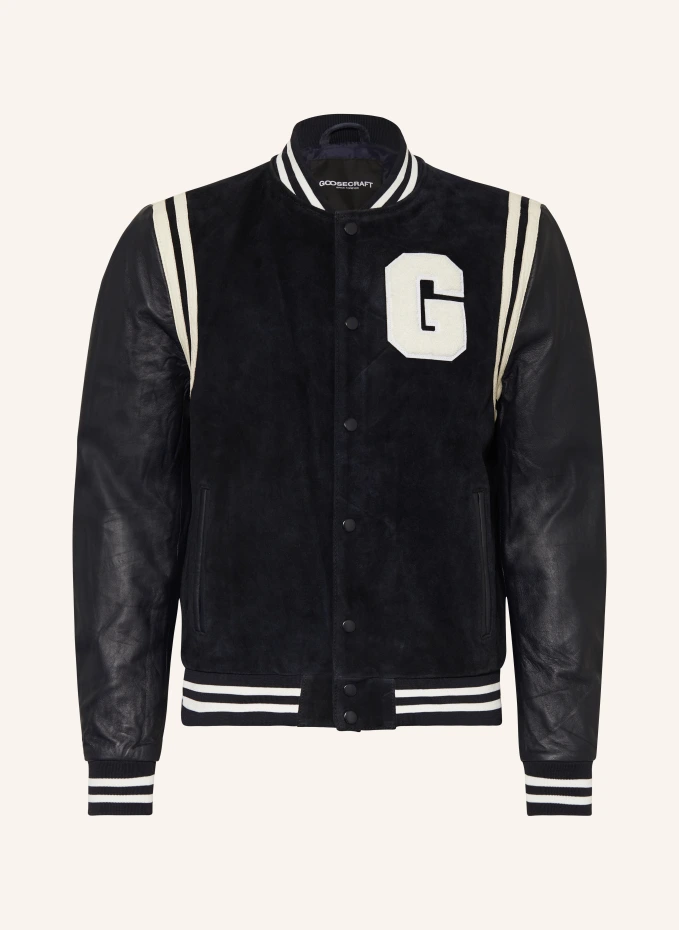 

Melrose кожаная куртка колледжа Goosecraft, белый