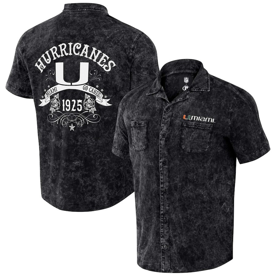 

Рубашка Darius Rucker Collection by Fanatics Miami Hurricanes, черный