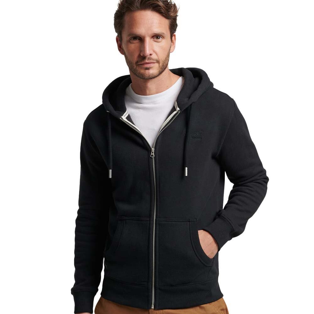 

Толстовка Superdry Vintage Logo Emb Full Zip, черный
